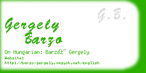 gergely barzo business card